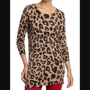Old Navy Leopard Print Tunic Sweater LIKE NEW